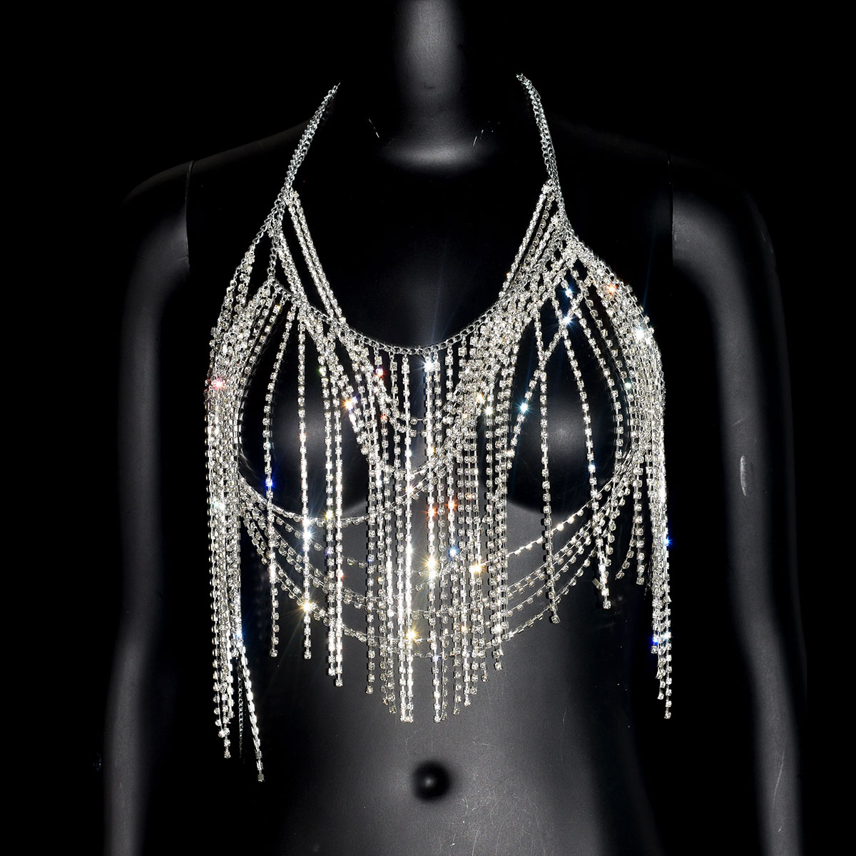 Body Jewelry Bra - Bijoux de corps brillants pour femmes,