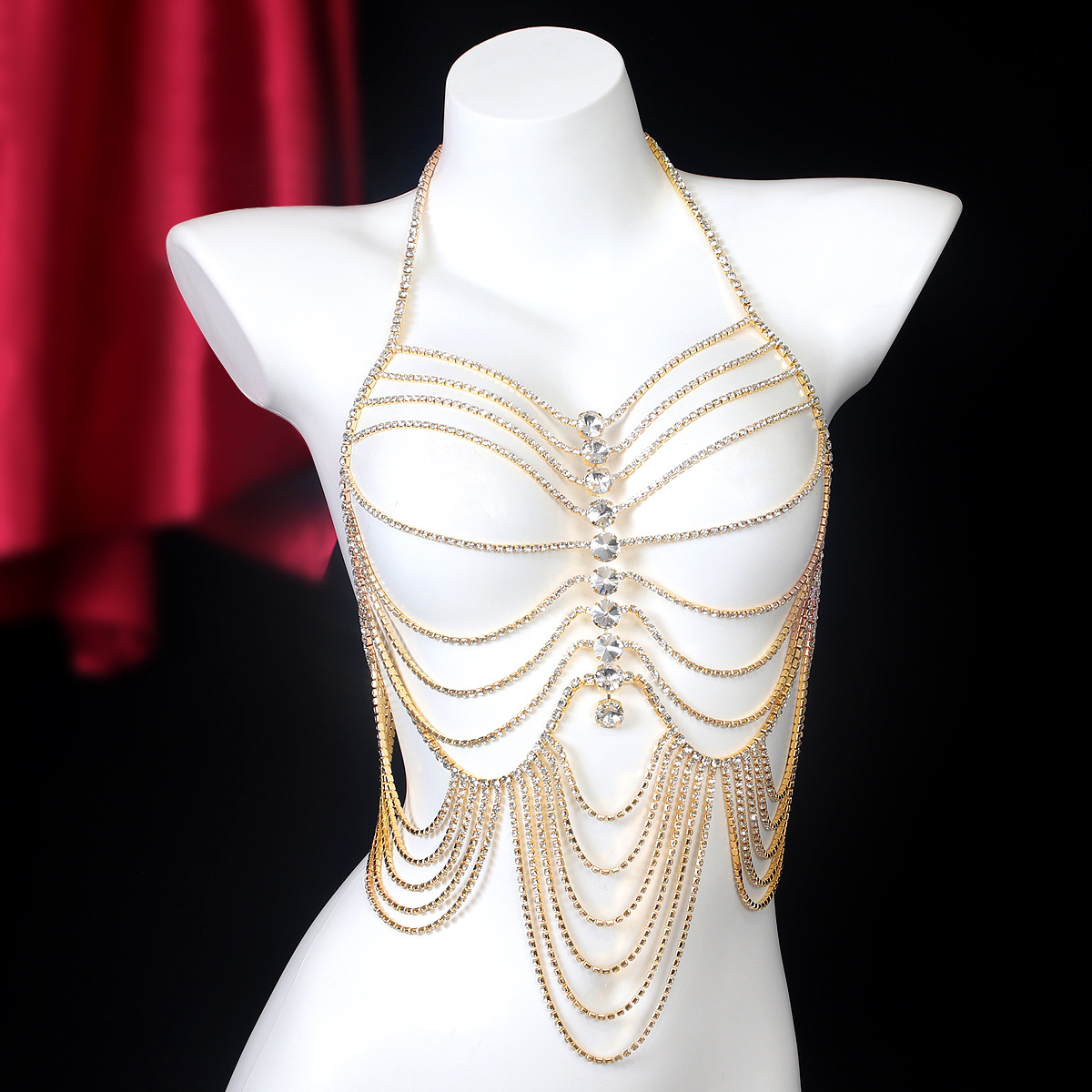 Body Jewelry Chest - JONightclub-Bijoux de corps pour femmes, pompons