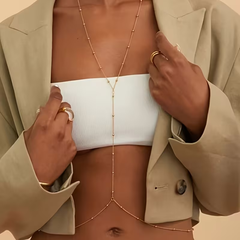 Body Jewelry Bra - Chaîne de corps bohème simple et