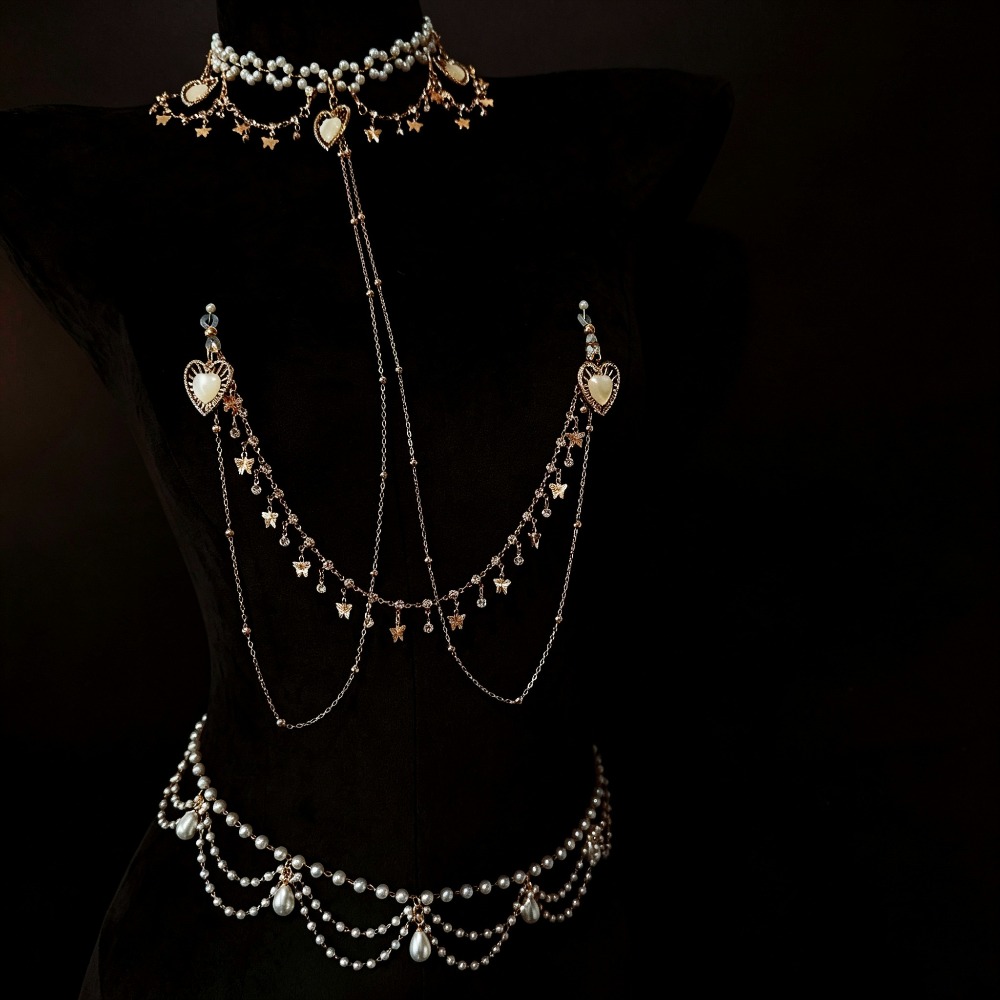 Body Jewelry Nipple Chain - Chaîne de corps collier ras du
