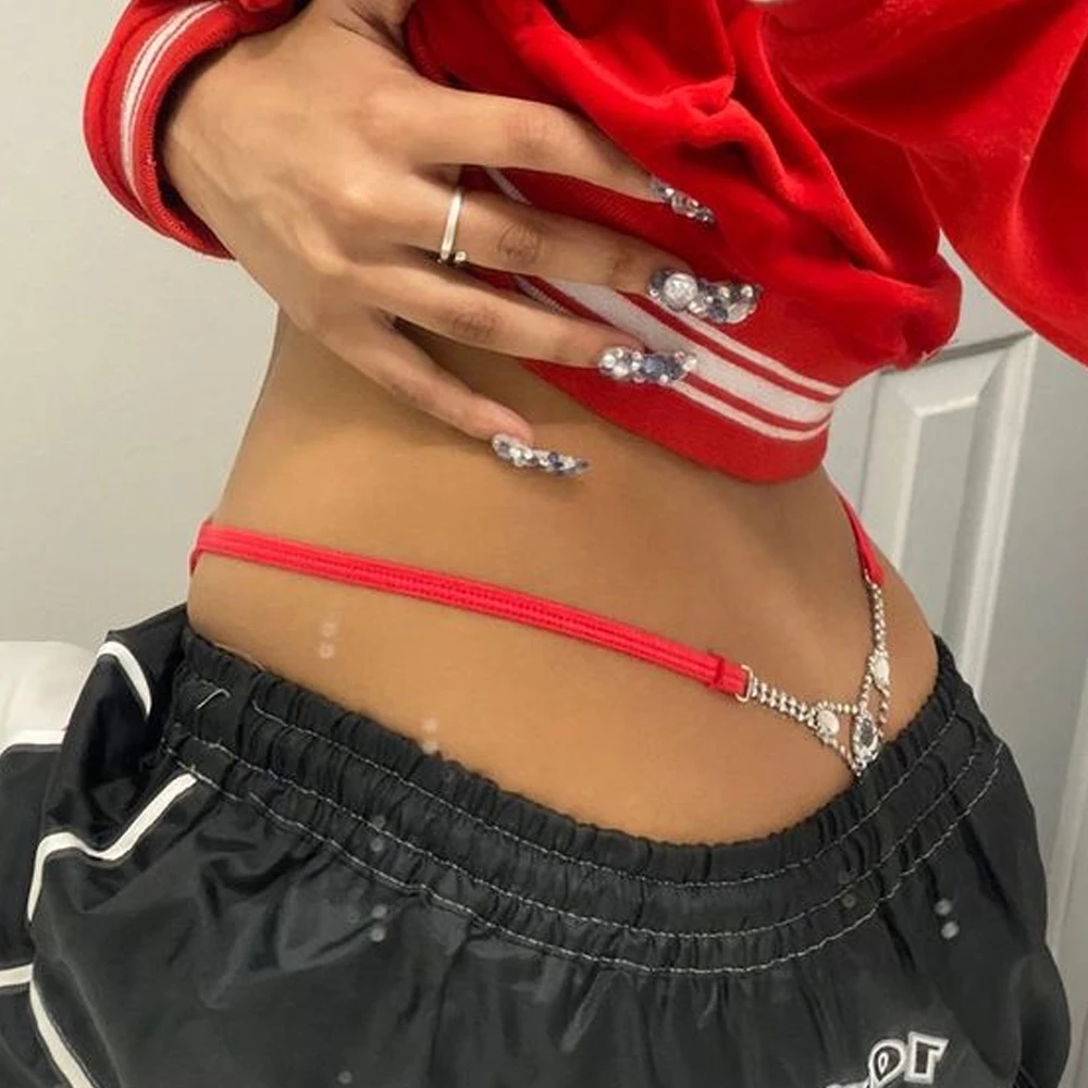 Body Jewelry For Women - String rond en strass pour femmes,