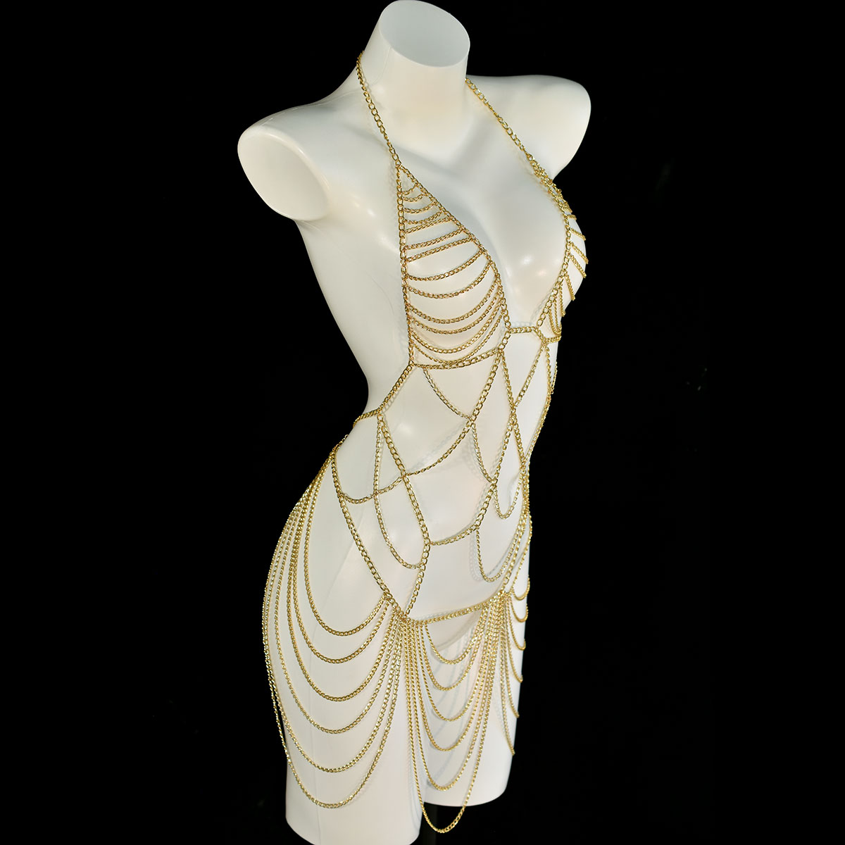 Robe longue luxueuse à franges - Body Jewelry Retainers avis et prix
