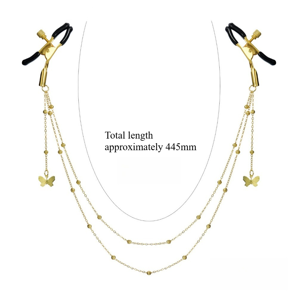 Serre-tétons papillon sexy ave - Body Jewelry Nipple Chain avis et prix