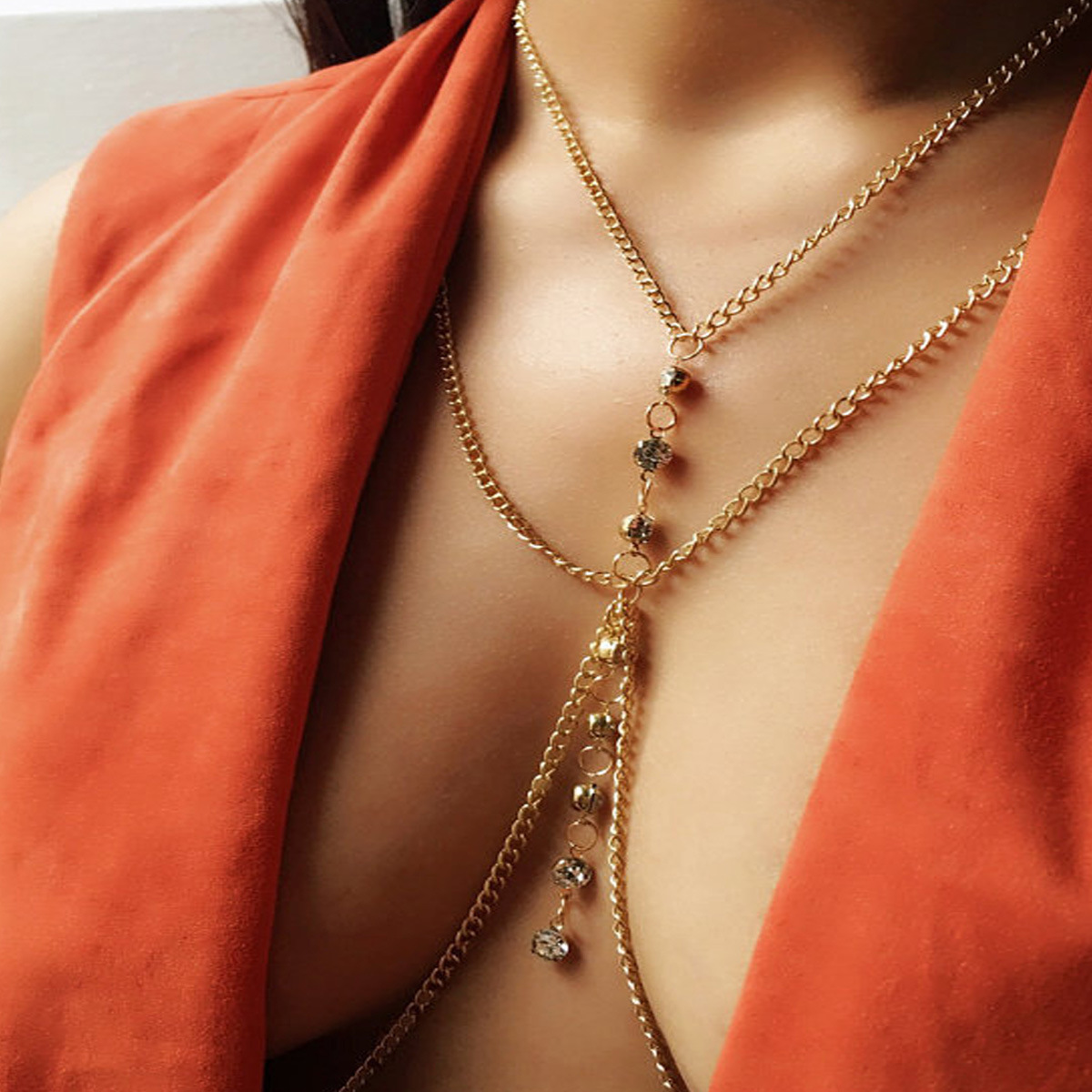 Chaîne de poitrine ronde en cr - Body Jewelry Chest avis et prix