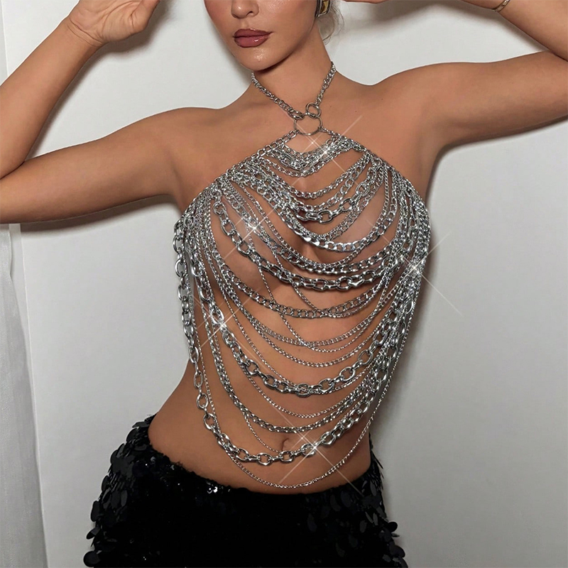 Chaîne de corps en maille d'ar - Body Jewelry Nipple Chain avis et prix