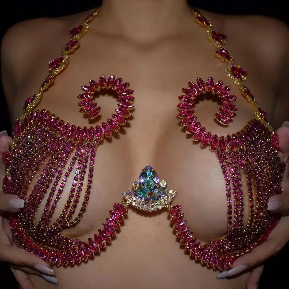 Soutien-gorge en biscuits rose - Body Jewelry Bra avis et prix