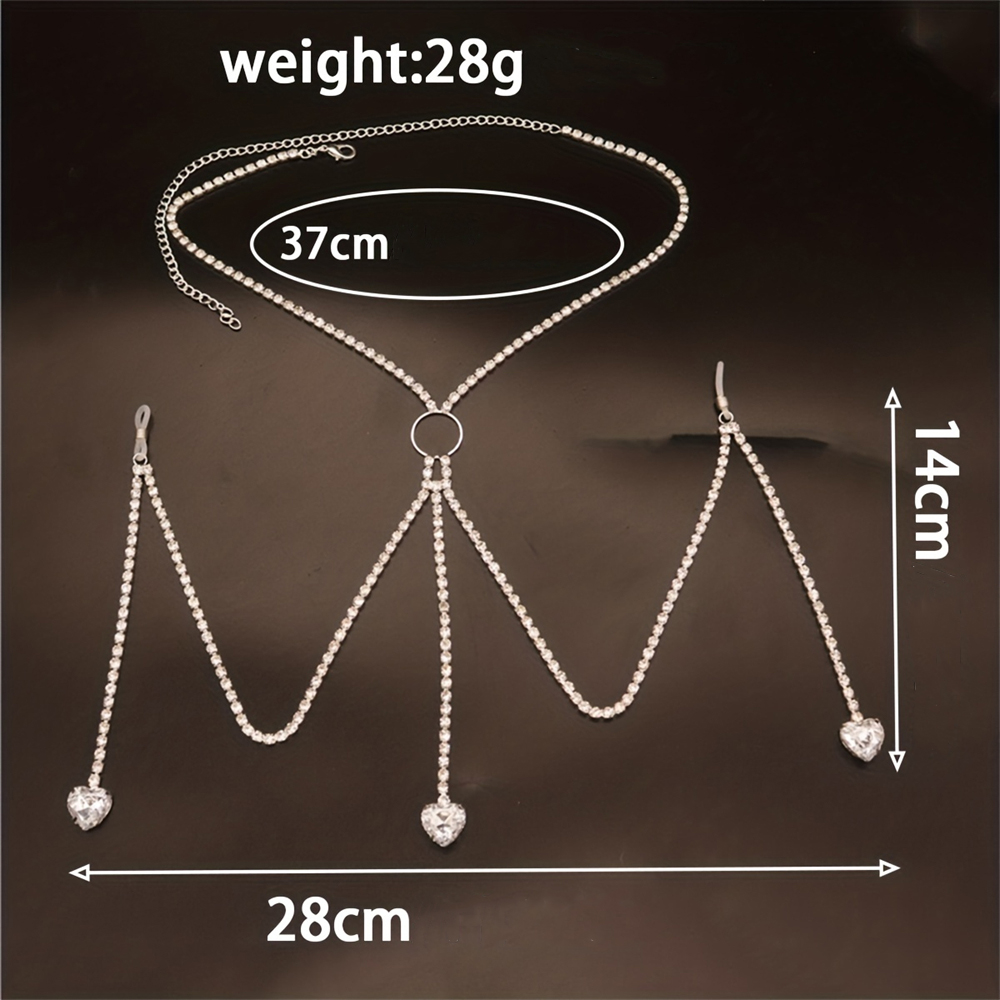 Gouttes d'eau en forme de cœur - Body Jewelry Bra avis et prix