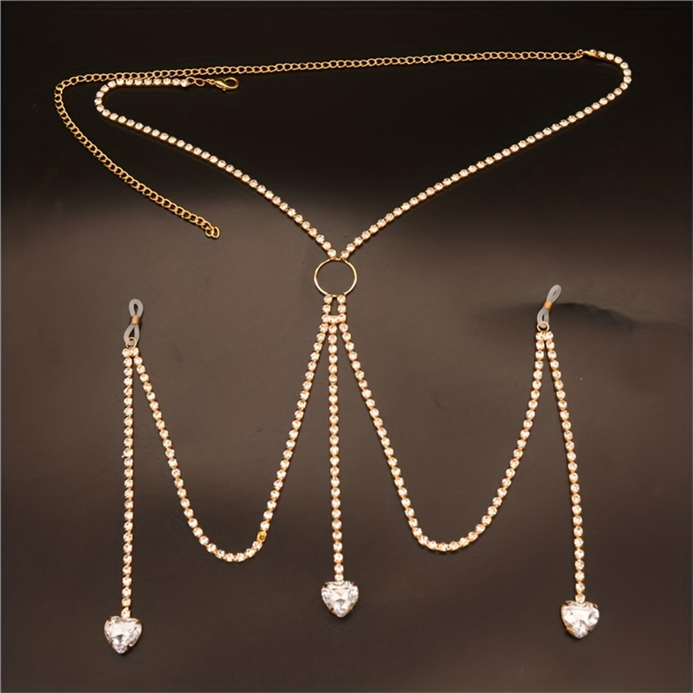 Gouttes d'eau en forme de cœur - Body Jewelry Bra avis et prix