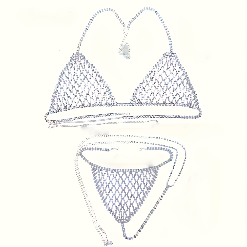 Personnalisé scintillant argen - Body Jewelry Bra avis et prix