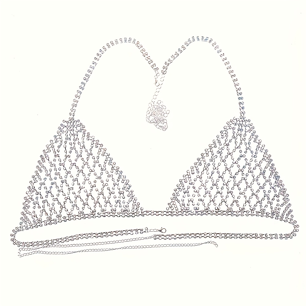 Personnalisé scintillant argen - Body Jewelry Bra avis et prix