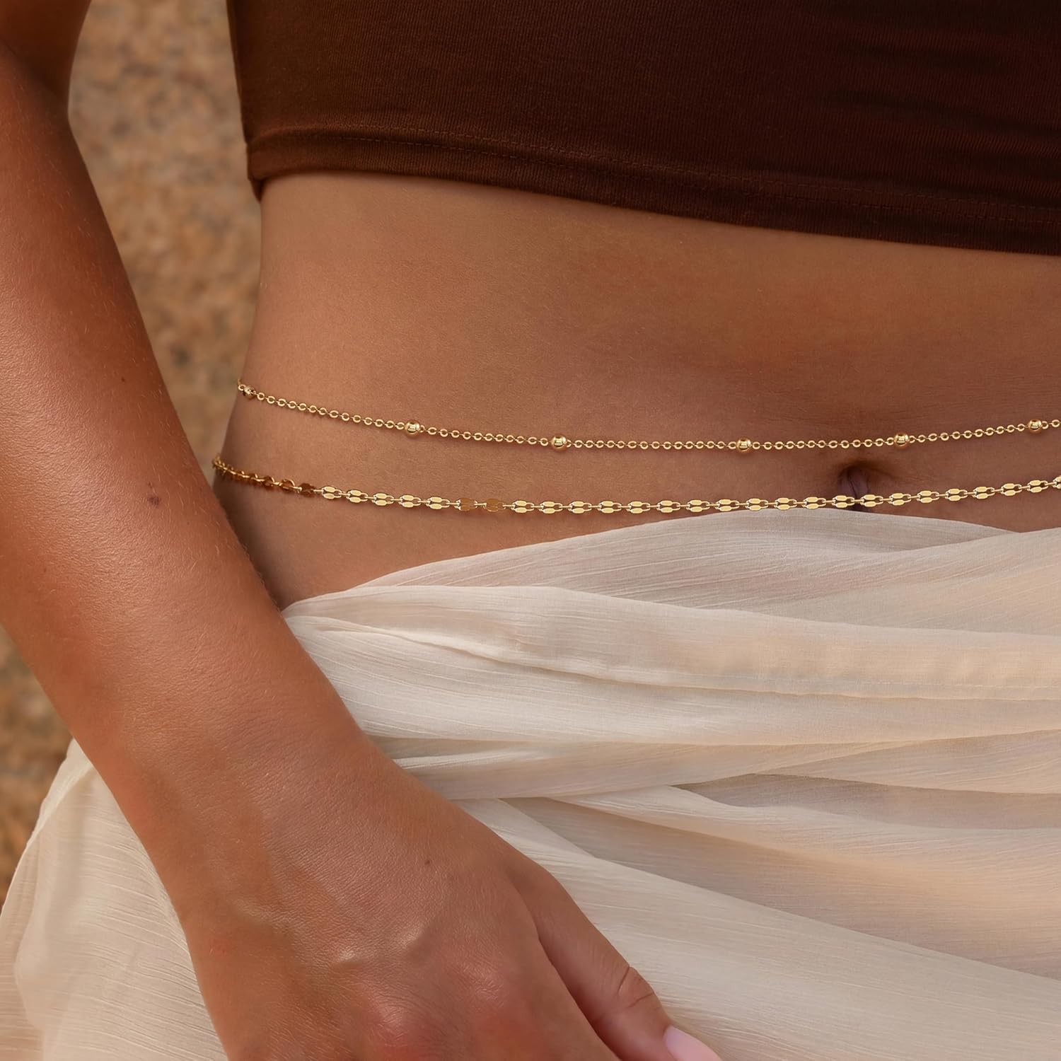 Chaîne de taille plaquée or 14 - Body Jewelry For Women avis et prix